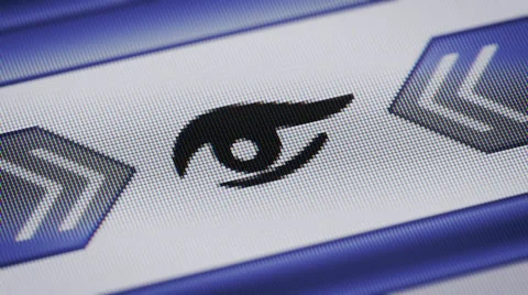 Eye icon on the screen. Looping. Stock Footage 41288401