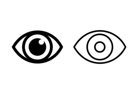 Eye icon set. Eye vector icon. Look and Vision icon. Stock Illustration