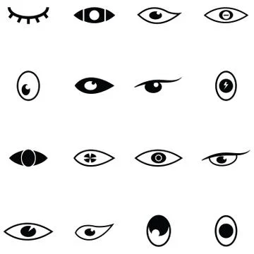 Eye icon set Stock Illustration