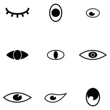 Eye icon set Stock Illustration