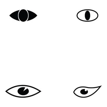 Eye icon set Stock Illustration