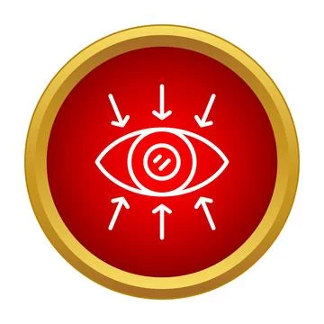 Eye icon showing vision, focus, and perception Stock Illustration