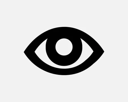 Eye Icon Sight See Seeing Eyesight Clipart Icon Sign Vector Stock Illustration