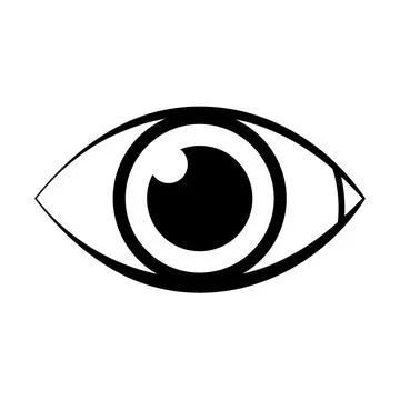 Eye Icon: A simple and representation of a human eye perfect for designs Stock Illustration
