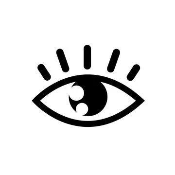 Eye icon. simple flat eye design vision care concept wear glasses Stock Illustration