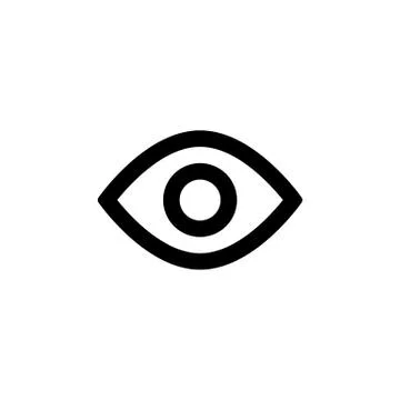 Eye icon for simple flat style ui design Stock Illustration
