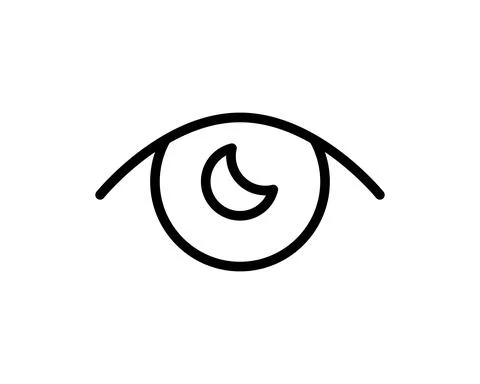 Eye icon thin line for web and mobile, modern minimalistic flat design. Vecto Stock Illustration