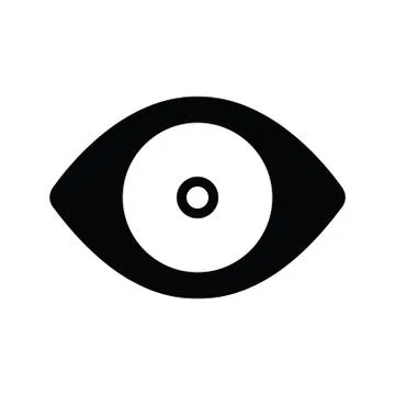 Eye icon - vector black icon Illustrazione stock