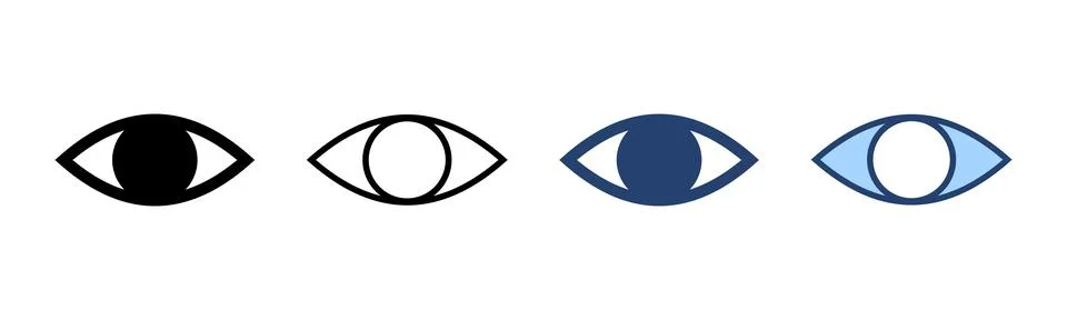 Eye icon vector. Eye sign and symbol. Look and Vision icon. Stock Illustration