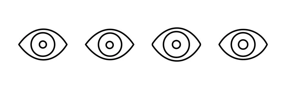 Eye icon vector. Eye vector icon. Look and Vision icon. Stock Illustration