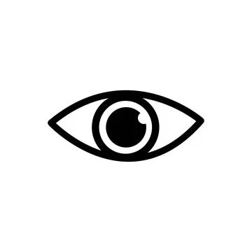 Eye icon - vector. Flat design style. Stock Illustration