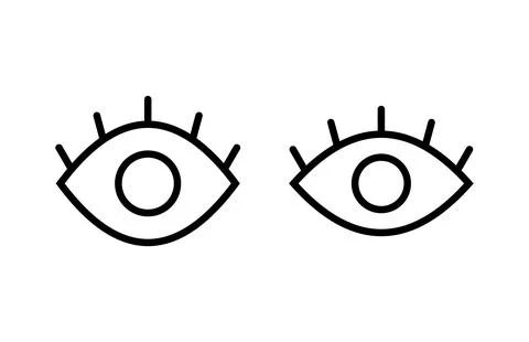 Eye icon vector illustration. Eye sign and symbol. Look and Vision icon. Illustrazione stock