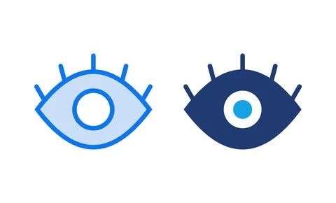 Eye icon vector illustration. Eye sign and symbol. Look and Vision icon. Stock Illustration