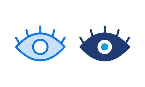 Eye icon vector illustration. Eye sign and symbol. Look and Vision icon. Illustrazione stock
