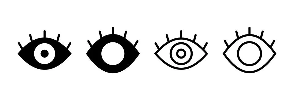 Eye icon vector illustration. Eye sign and symbol. Look and Vision icon. Stock Illustration