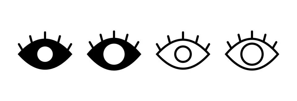 Eye icon vector illustration. Eye sign and symbol. Look and Vision icon. Stock Illustration