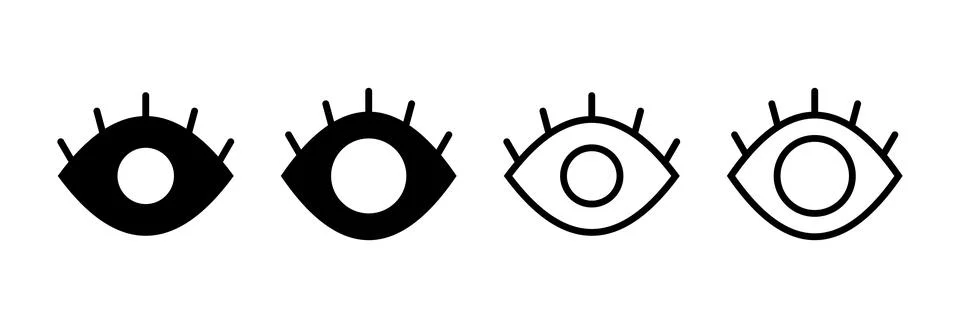 Eye icon vector illustration. Eye sign and symbol. Look and Vision icon. Stock Illustration