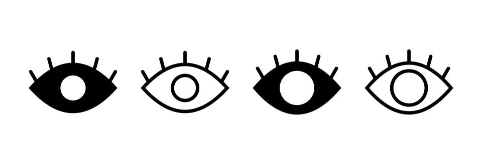 Eye icon vector illustration. Eye sign and symbol. Look and Vision icon. Stock Illustration