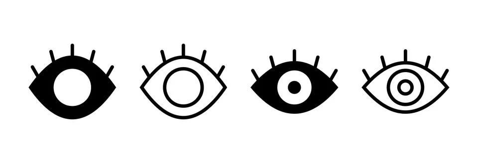 Eye icon vector illustration. Eye sign and symbol. Look and Vision icon. Stock Illustration