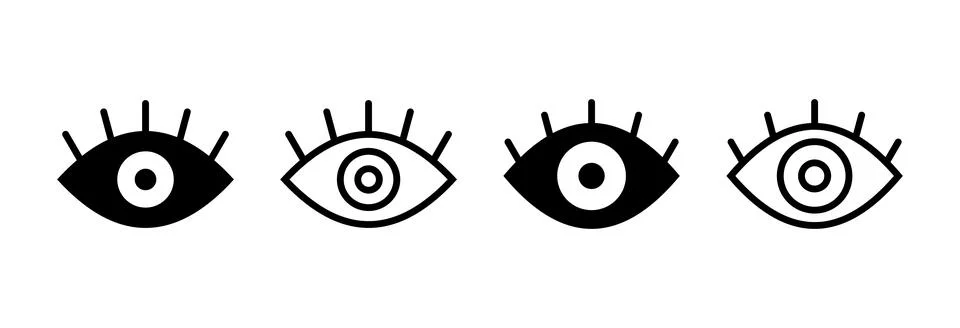 Eye icon vector illustration. Eye sign and symbol. Look and Vision icon. Stock Illustration