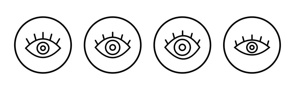 Eye icon vector illustration. Eye sign and symbol. Look and Vision icon. Stock Illustration