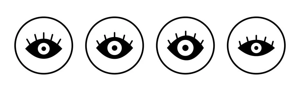 Eye icon vector illustration. Eye sign and symbol. Look and Vision icon. Stock Illustration