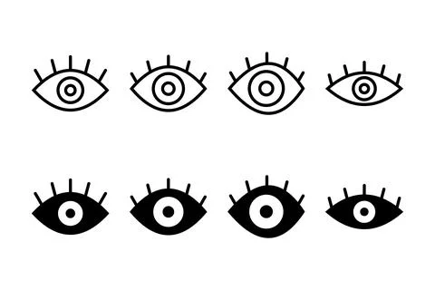 Eye icon vector illustration. Eye sign and symbol. Look and Vision icon. Stock Illustration