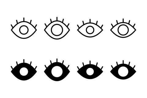 Eye icon vector illustration. Eye sign and symbol. Look and Vision icon. Stock Illustration