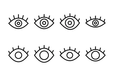 Eye icon vector illustration. Eye sign and symbol. Look and Vision icon. 스톡 일러스트