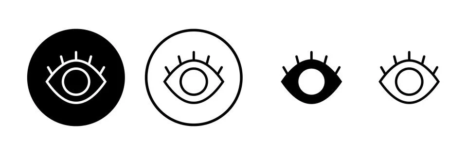 Eye icon vector illustration. Eye sign and symbol. Look and Vision icon. Stock Illustration