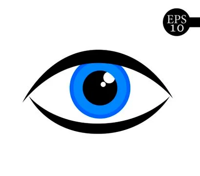 Eye icon - vector illustration. Stock Illustration