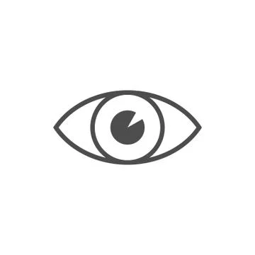 Eye icon. Vector illustration. Simple flat design. Stock Illustration
