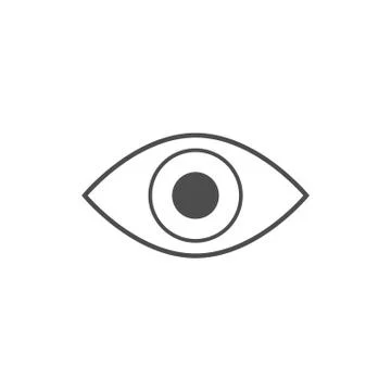 Eye icon. Vector illustration. Simple flat design. Stock Illustration