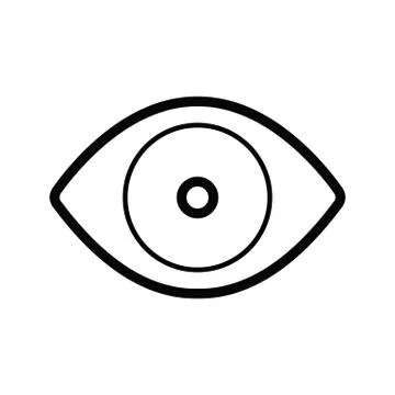 Eye icon - vector line icon Stock Illustration
