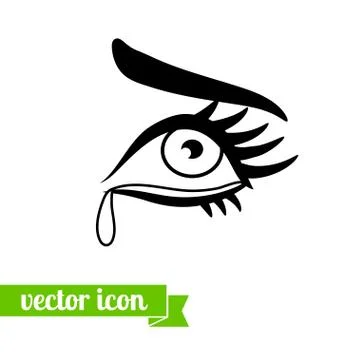Eye icon vector. Option fifteenth. Stock Illustration