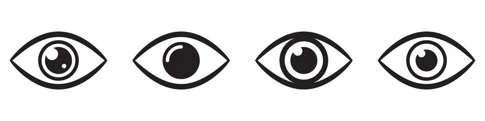 Eye icon, vector symbol isolated Stock Illustration