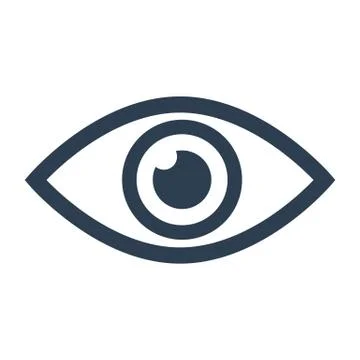 Eye icon on white background. Stock Illustration