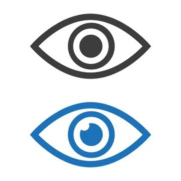 Eye icon on white background. Stock Illustration