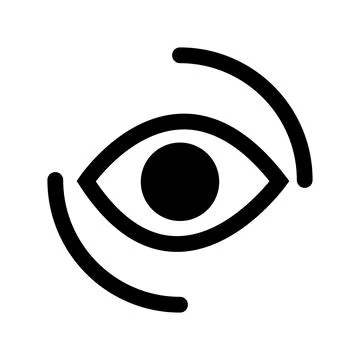 Eye icon on white Stock Illustration