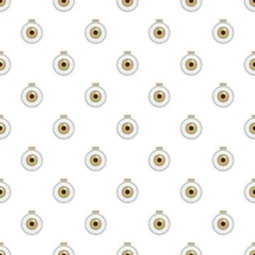 Eye icons forming a seamless pattern on a white background Stock Illustration