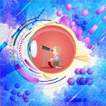 In the eye Stock Illustration