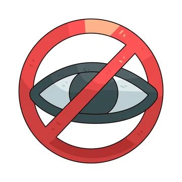 Eye off illustration Stock Illustration