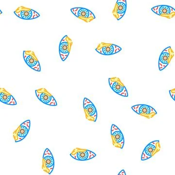 Eye infection ophthalmology vector seamless pattern Illustrazione stock