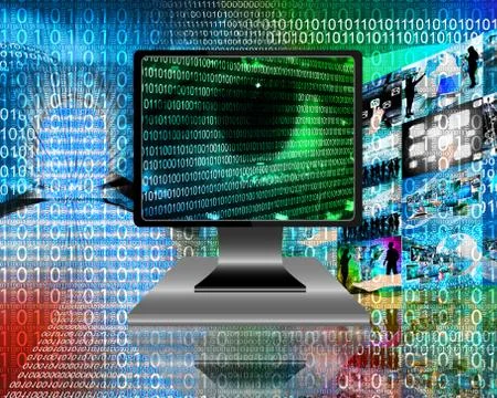 The eye of the internet 스톡 일러스트