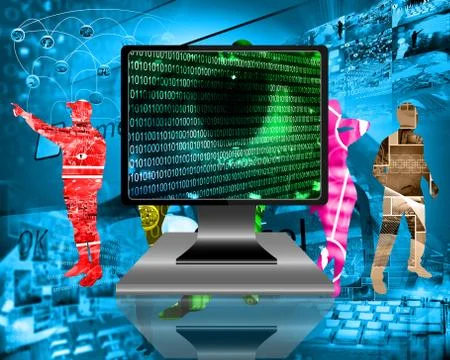 The eye of the internet 스톡 일러스트