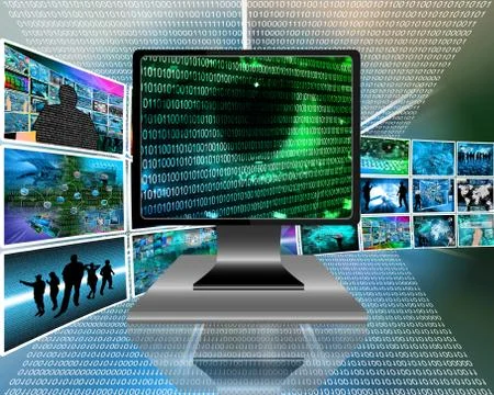 The eye of the internet Illustrazione stock