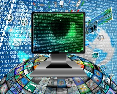 The eye of the internet 스톡 일러스트