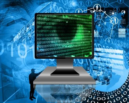 The eye of the internet Illustrazione stock