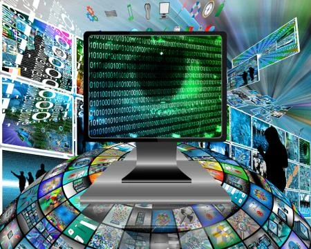 The eye of the internet 스톡 일러스트