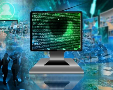 The eye of the internet Illustrazione stock